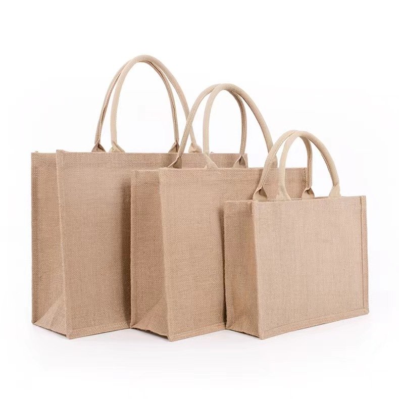 wholesale tote bags with custom printed logo jute shopping bag