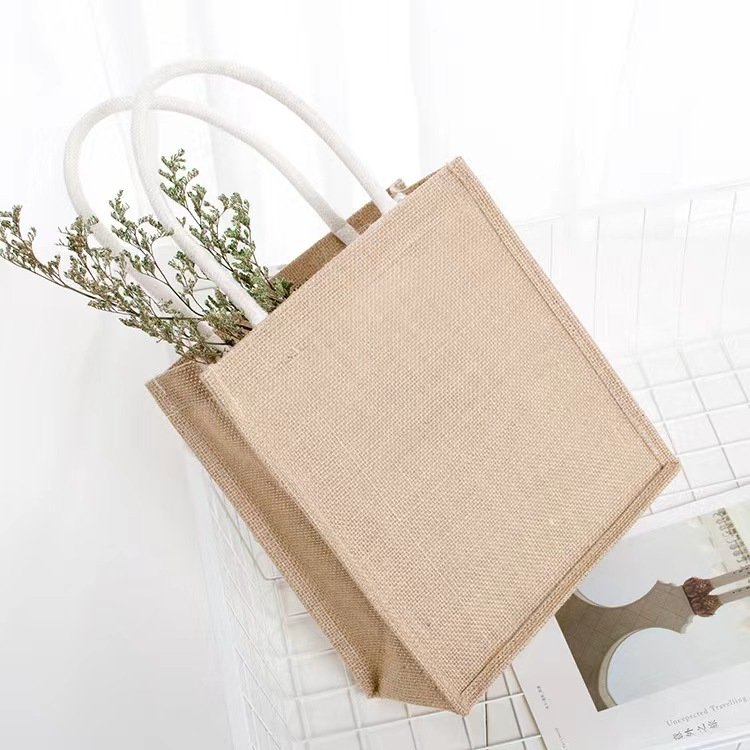 wholesale tote bags with custom printed logo jute shopping bag
