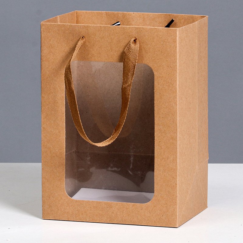 Pink White Brown Black Promotional Gift Paper Shopping Bags