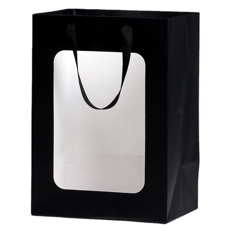 Pink White Brown Black Promotional Gift Paper Shopping Bags