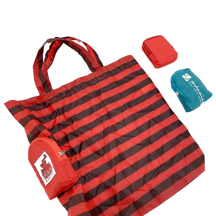 Customized Recycling Eco-Friendly Large Supermarket Grocery Reusable Foldable Polyester Rpet Shopping Bag With Pouch