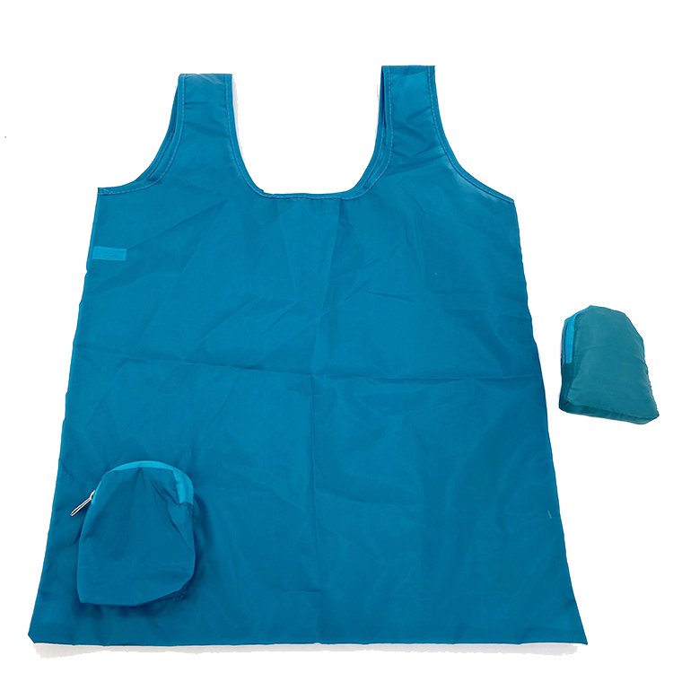 Customized Recycling Eco-Friendly Large Supermarket Grocery Reusable Foldable Polyester Rpet Shopping Bag With Pouch