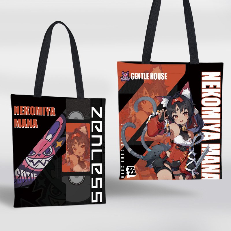 37*33cm New Game Zenless Zone Zero Anime Canvas Hand Bag Cosplay Anime Shopping Bag