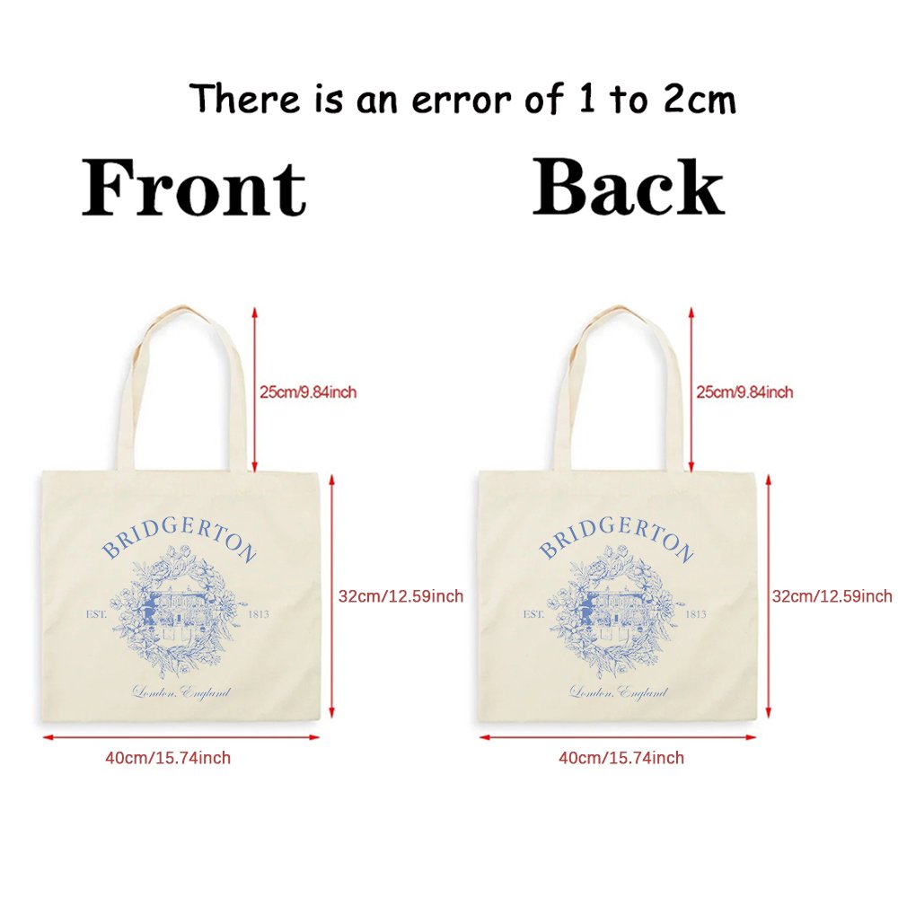 1 pc Penelope Colin Bridgerton Season 3 pattern Tote Canvas Personalized Shoulder Bag For Travel Women's Reusable Shopping Bag
