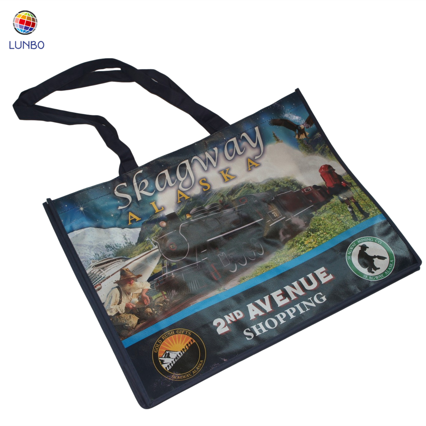 Eco Friendly Recyclable Customized print promotional laminated non woven bag pp non woven shopping bag