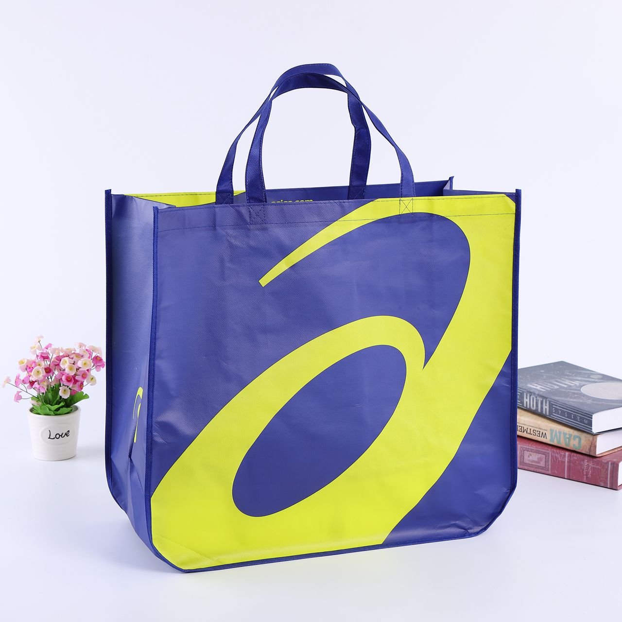 Factory supply Custom Logo Printed reusable promotional gift rpet Laminated pp non woven shopping bag