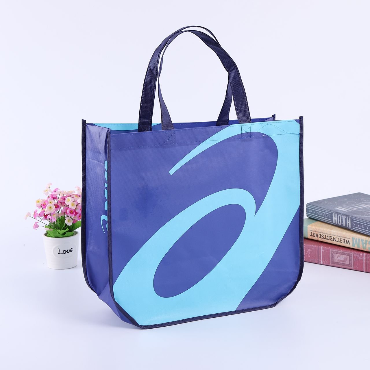 Factory supply Custom Logo Printed reusable promotional gift rpet Laminated pp non woven shopping bag