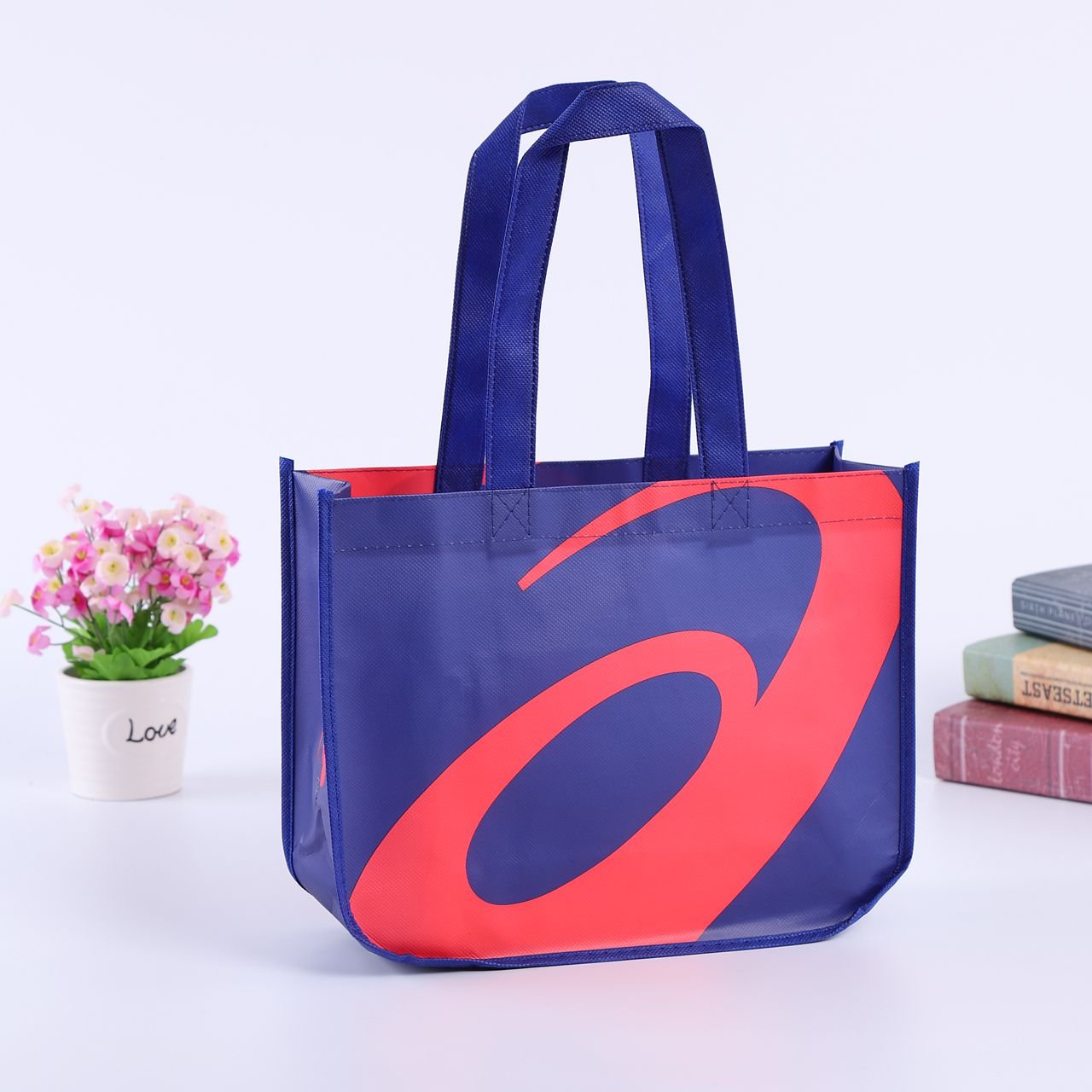 Factory supply Custom Logo Printed reusable promotional gift rpet Laminated pp non woven shopping bag
