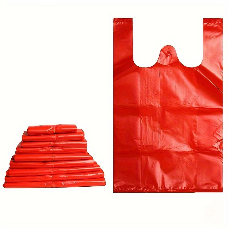 Thank You For Using Plastic Bags, Plastic Shopping Bags With Handles- Perfect For Restaurants, Shopping Malls, Grocery Stores
