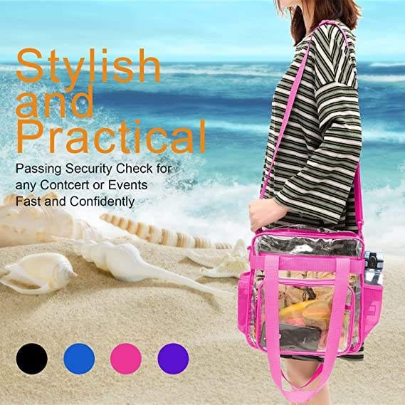 Wholesale Custom Logo Manufacturer Waterproof Clear PVC Beach Bag Shoulder Recycled transparent Shopping Bag