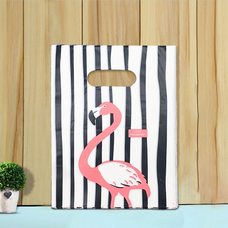Custom Printed Cheap Die Cut Handle Ldpe Pe Shopping Plastic Carry Handle Bags