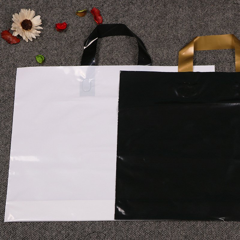 Factory Bags Supplies Custom Logo Printing T-shirt Biodegradable Plastic Shopping Bags With Handle For Grocery Shop