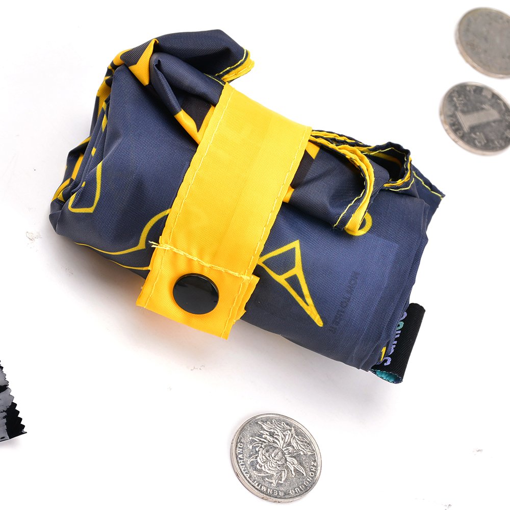 OEM eco-friendly shopper tote polyester bag fabric Foldable Portable Rpet Shopping Bags