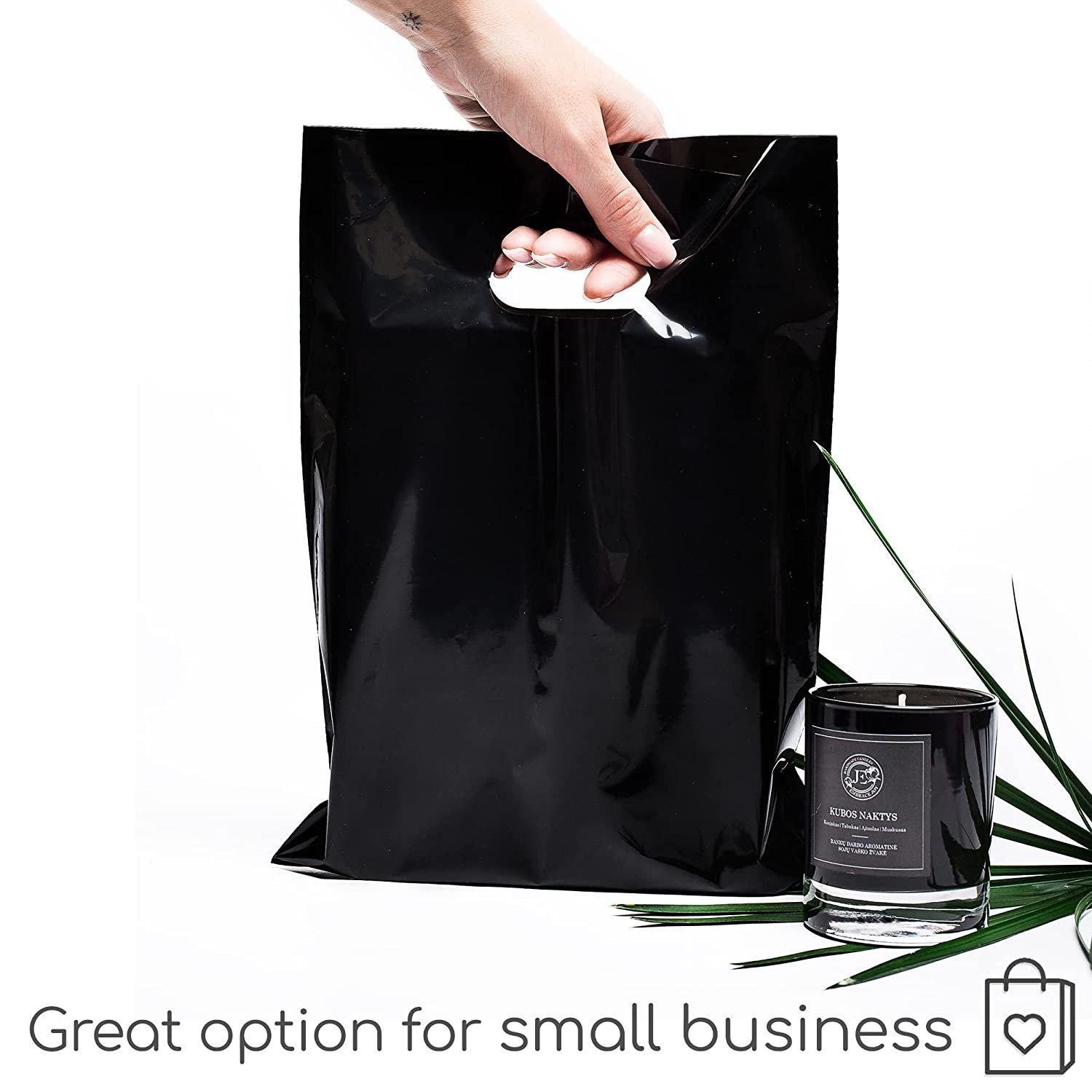 PE Disposable Plastic Shopping Bags 9"x12" Merchandise for Promotion Gravure Printing Surface for Coffee Use