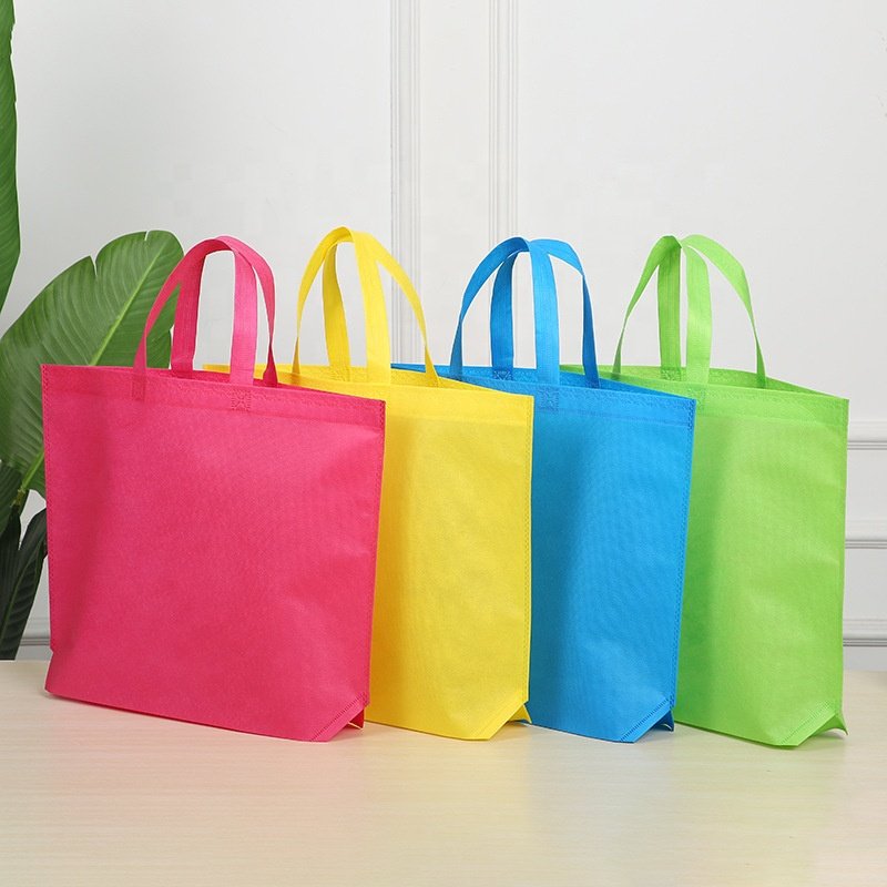 Custom Personalizada Non Woven Ecobag Shopper Bag Wholesale Grocery Reusable Shopping Bag With Loop Handle