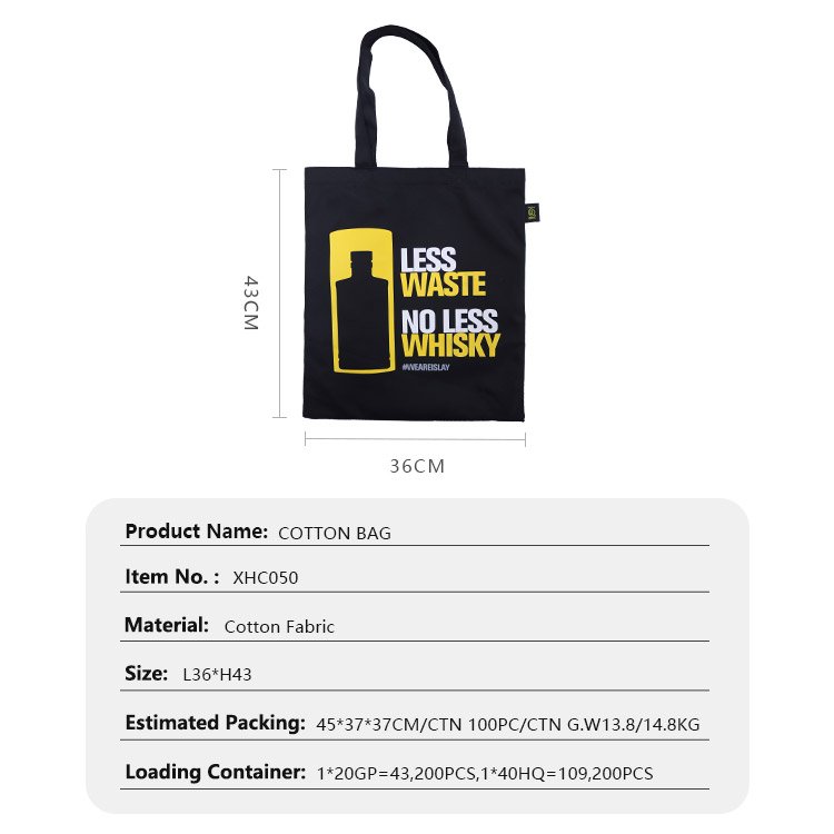 Custom cotton bag with logo reusable canvas shopping handbag tote bag