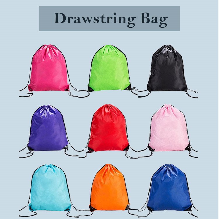 Heavy-duty Sublimation Shopping Bags String Bag Drawstring Backpack Polyester Drawstring Bag With Logo
