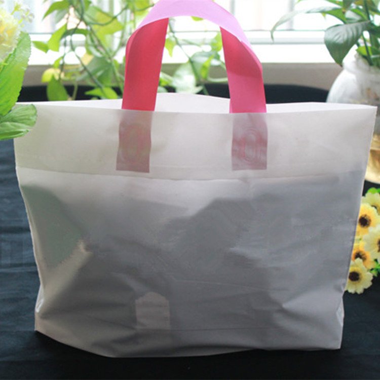 Biodegradable Plastic Shopping Bag Waterproof Durable Handle Bag for Daily Life
