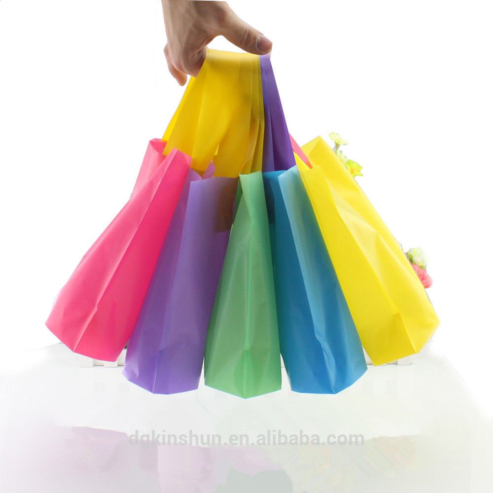 Biodegradable Plastic Shopping Bag Waterproof Durable Handle Bag for Daily Life