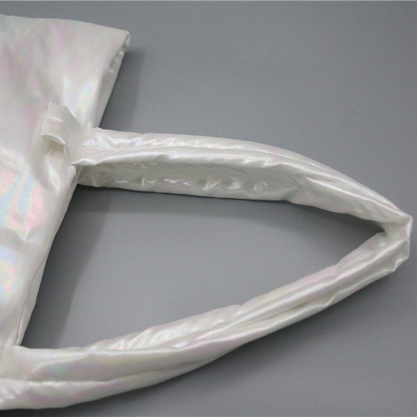Hot Sale Sustainable rPET Outside Pocket Tote Shopping Bag Large Capacity Eco-friendly Recycled Polyester Padded Cotton Tote Bag