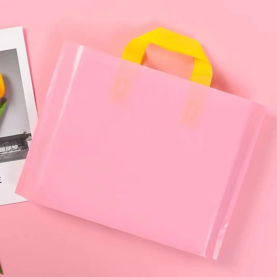 Free Sample Custom Logo Large Capacity Reusable Packing Colorful Polythene Plastic Shopping Bags
