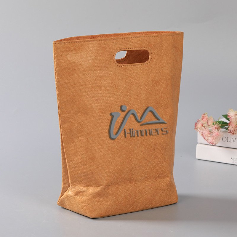 New Style DuPont Tyvek Paper Printed LOGO Vintage Kraft Outgoing Shopping Handbag Waterproof One Shoulder Beach Bag