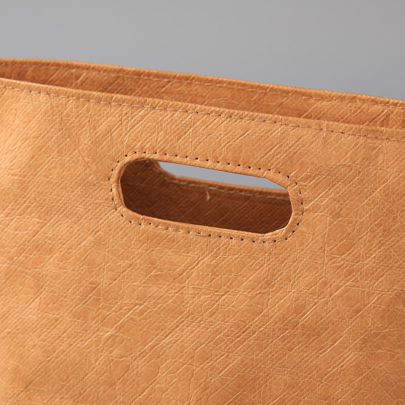 New Style DuPont Tyvek Paper Printed LOGO Vintage Kraft Outgoing Shopping Handbag Waterproof One Shoulder Beach Bag