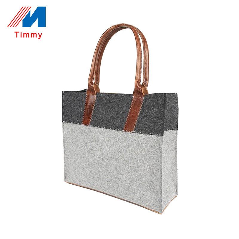 2024 eco friendly fashion wool felt ladies designer carry shopping bag