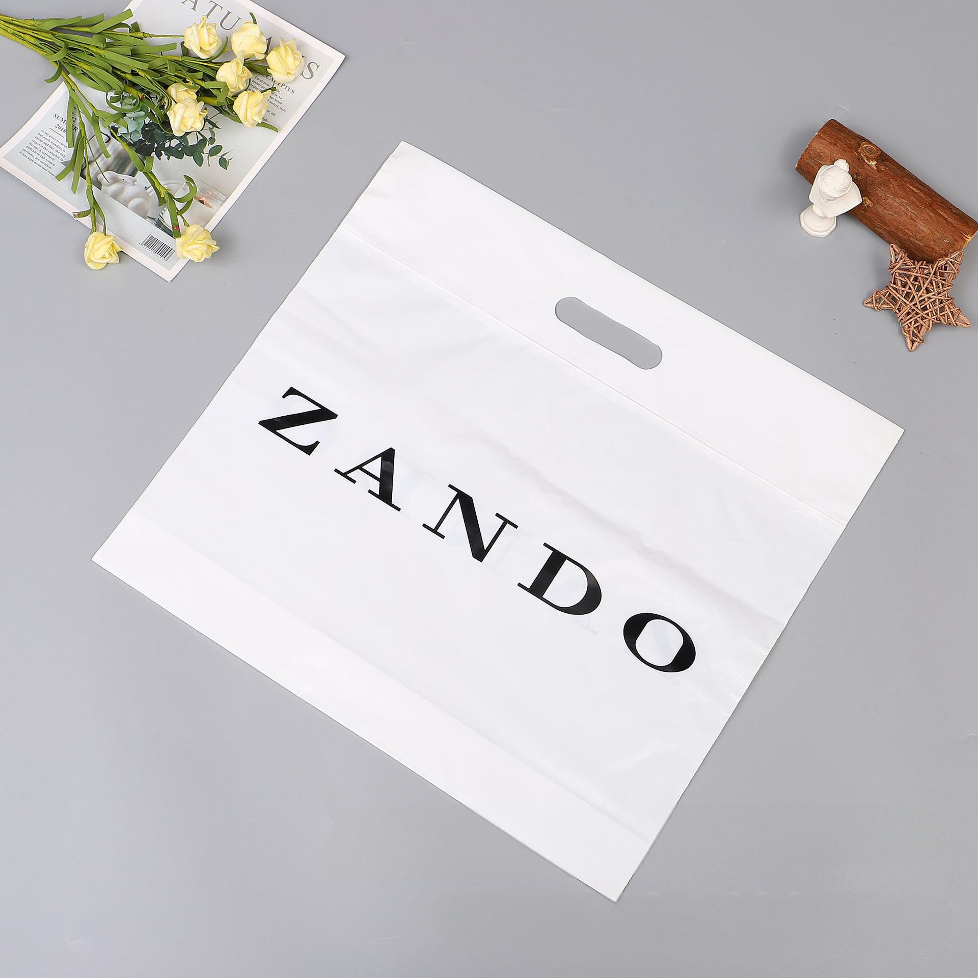 Wholesale Die-Cut Handle Carry Plastic Shopping Bag Eco-Friendly Custom Design Grocery Plastic Bag With Own Logo