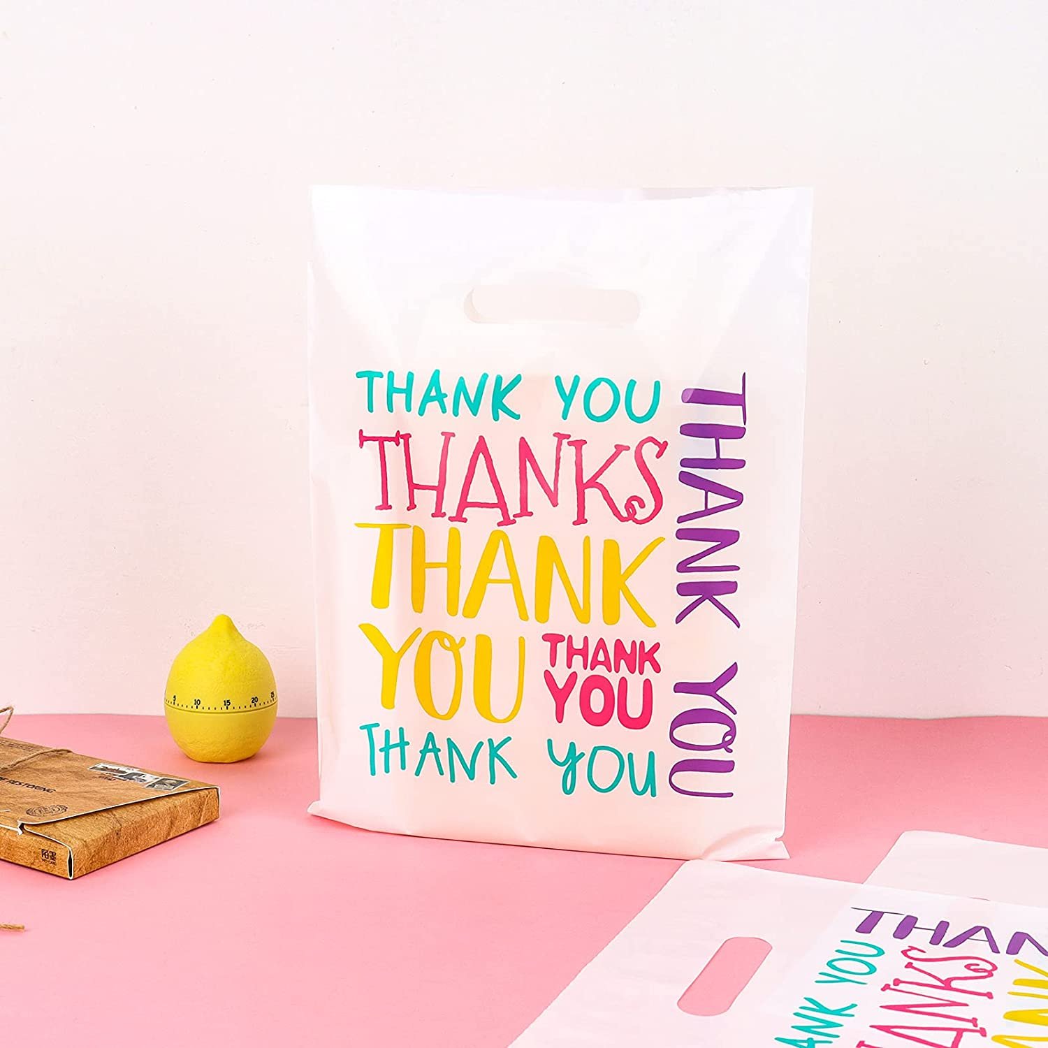 Factory Price Custom Logo Printed Biodegradable PE Plastic Shopping Bag with Die Cut Handle Side Gusset Design Shoes Clothing