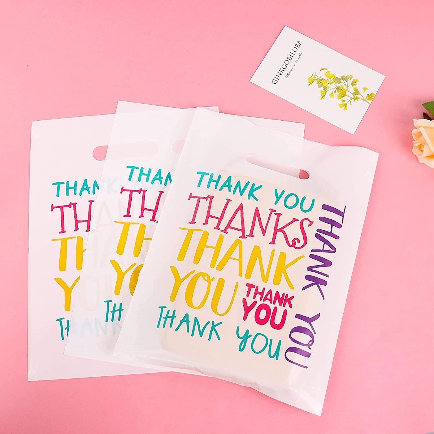Factory Price Custom Logo Printed Biodegradable PE Plastic Shopping Bag with Die Cut Handle Side Gusset Design Shoes Clothing