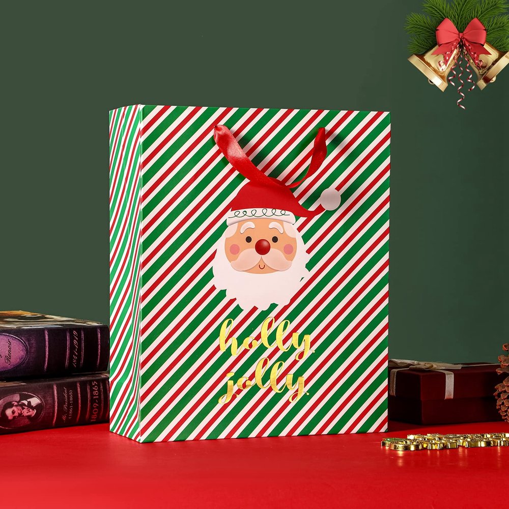 Custom Low Price Christmas Style Gift Packaging Card Paper Shopping Bag