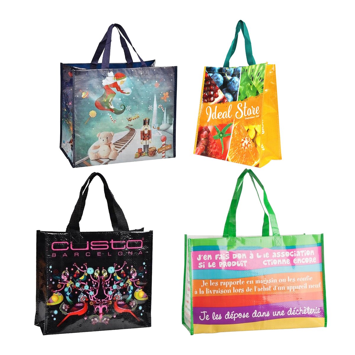 Recyclable Custom Printing Laminated pp woven shopping bag
