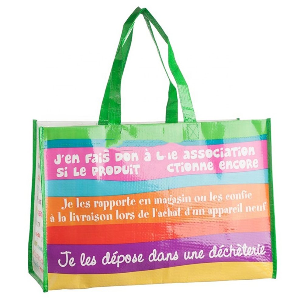 Recyclable Custom Printing Laminated pp woven shopping bag