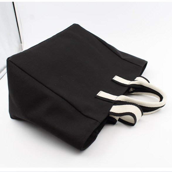 Customized Solid Color Canvas Tote Bag Large Capacity Canvas Shoulder Bag Plain Canvas Shopping Bag