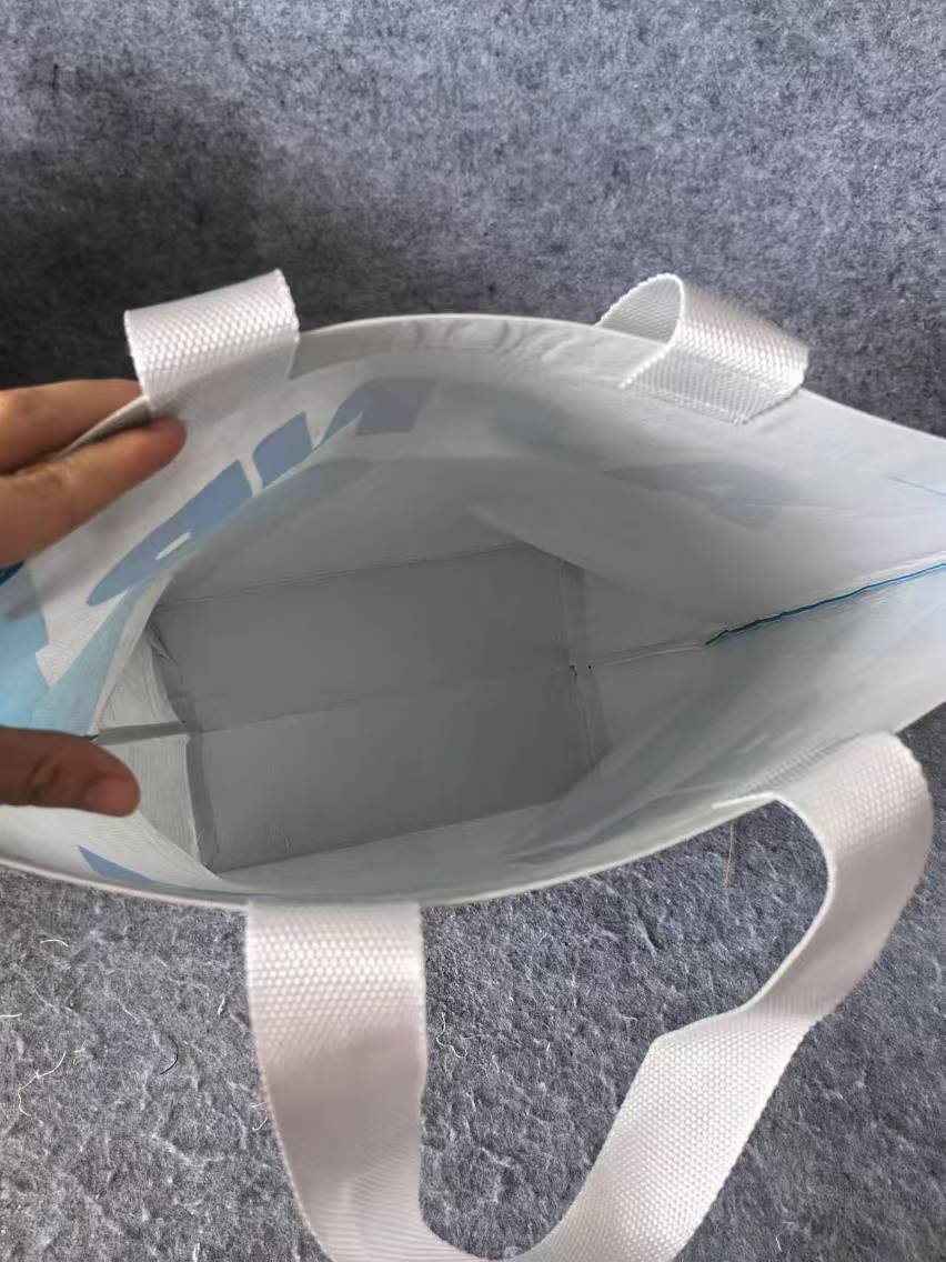 Recycled RPET Water Bottle Bag PET Stitch Shopping Laminated Shopping Bag