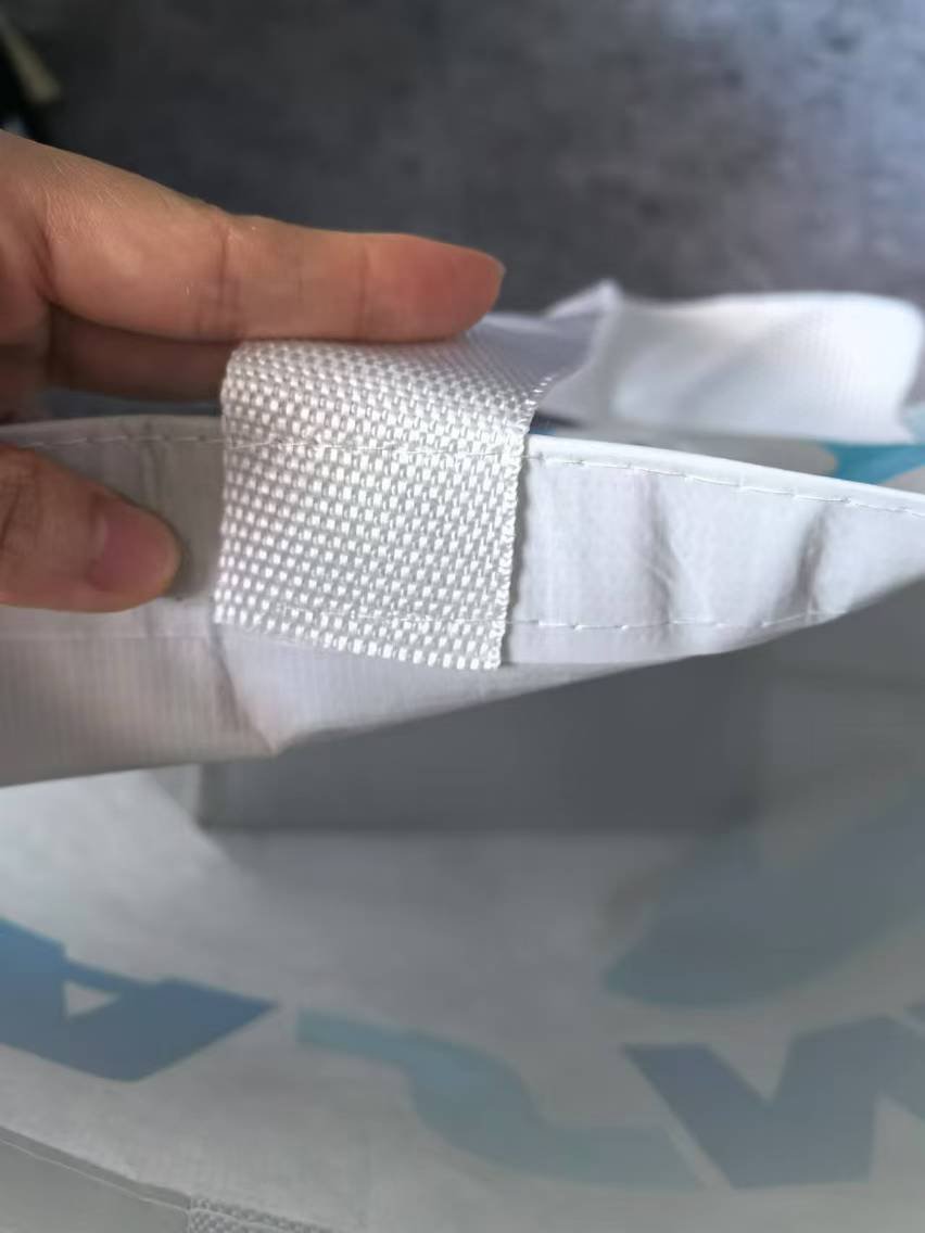Recycled RPET Water Bottle Bag PET Stitch Shopping Laminated Shopping Bag