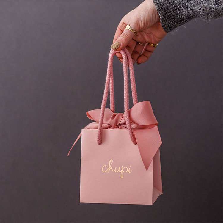 Luxury Handle Boutique Shopping Packaging Customized Printed Euro Tote Paper bag Custom With Logo