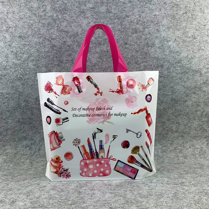 Spot Wholesale Plastic Tote Bag Fashion Clothing Store Shopping Bag Cosmetics Handbag Thick Gift Bag