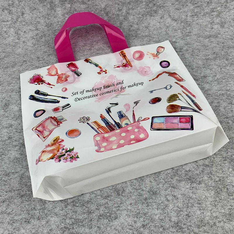 Spot Wholesale Plastic Tote Bag Fashion Clothing Store Shopping Bag Cosmetics Handbag Thick Gift Bag