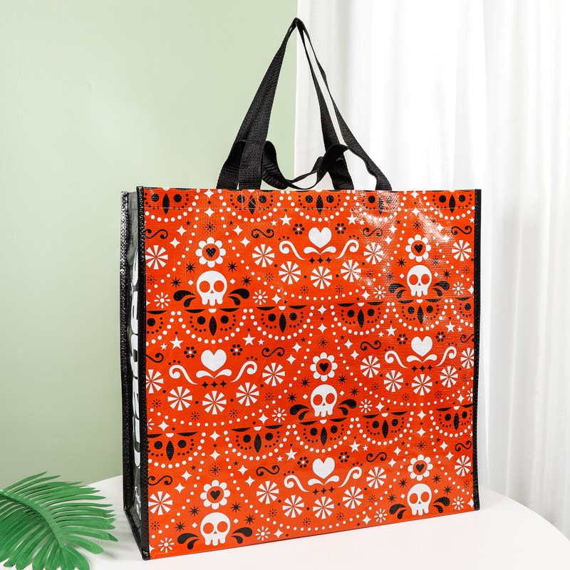 Eco laminated pp woven fabric tote bag supermarket bags custom design for shopping