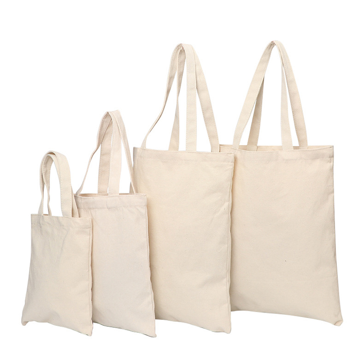 Wholesale Custom Printed Logo Cheap Reusable Shopping Bags Plain Natural Blank Cotton Canvas Tote Bag With Customized Logo