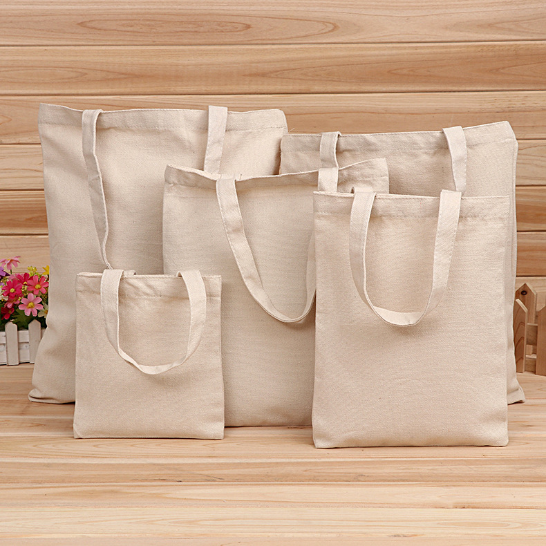 Wholesale Custom Printed Logo Cheap Reusable Shopping Bags Plain Natural Blank Cotton Canvas Tote Bag With Customized Logo