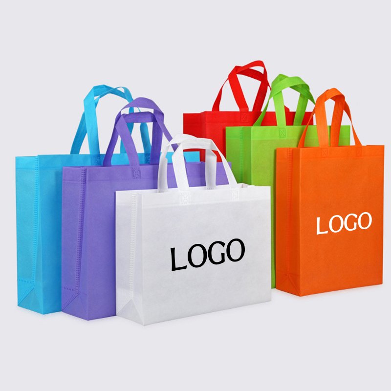 Logo print cheap non woven advertising promotion shopping bag
