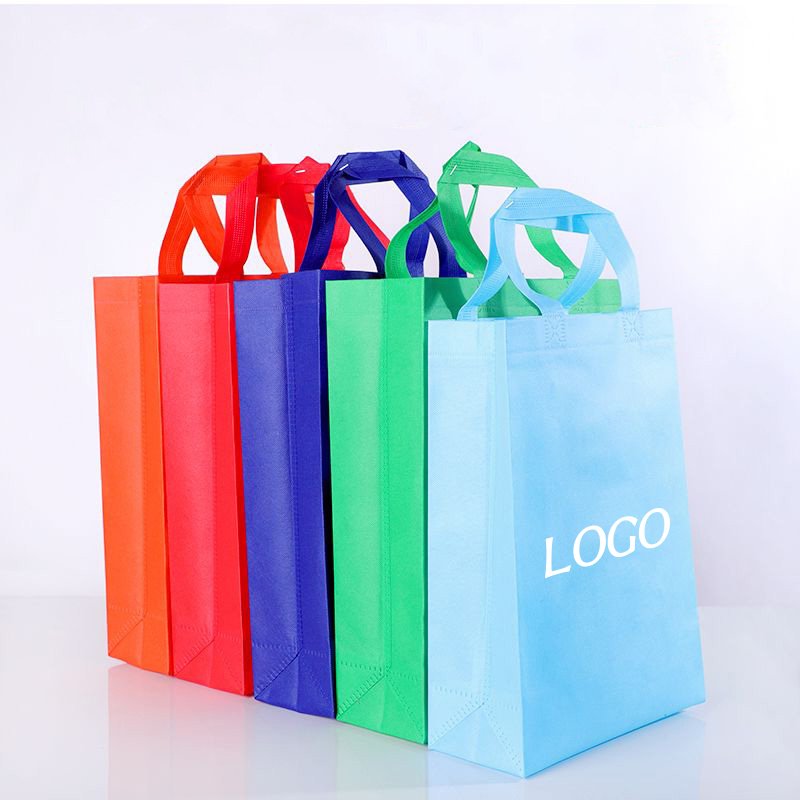 Logo print cheap non woven advertising promotion shopping bag