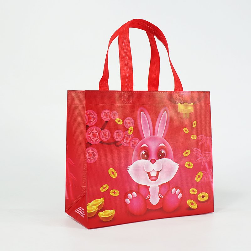 Logo print cheap non woven advertising promotion shopping bag