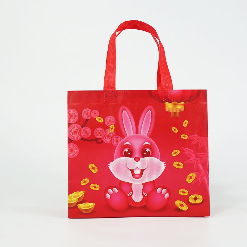 Logo print cheap non woven advertising promotion shopping bag