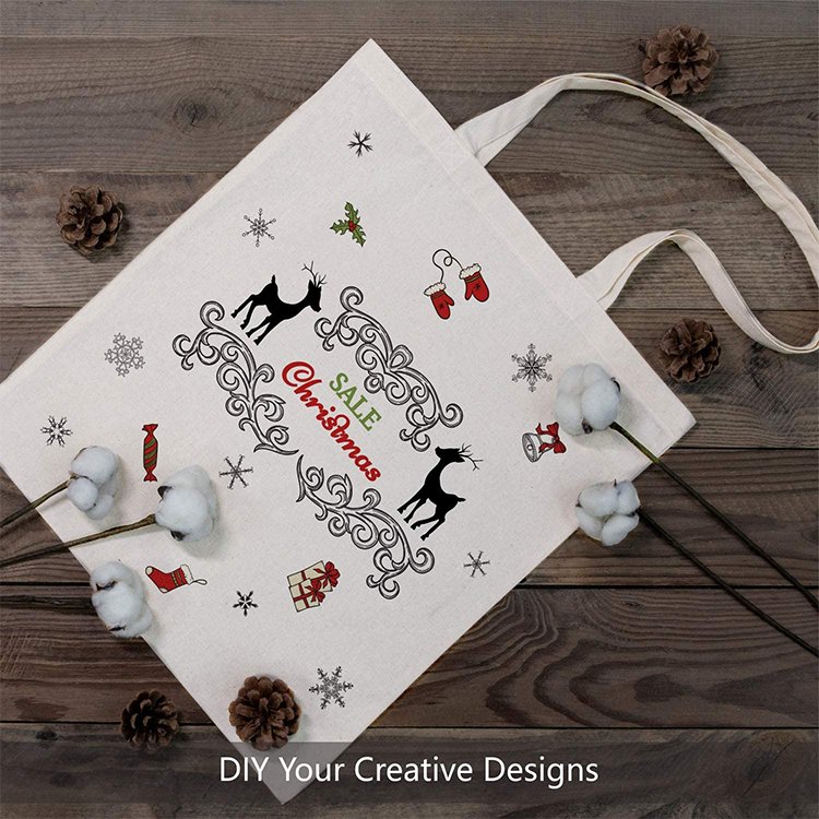 Custom Logo Printed Cotton Cloth Ladies fashion Shopping Bag Canvas Tote Bags