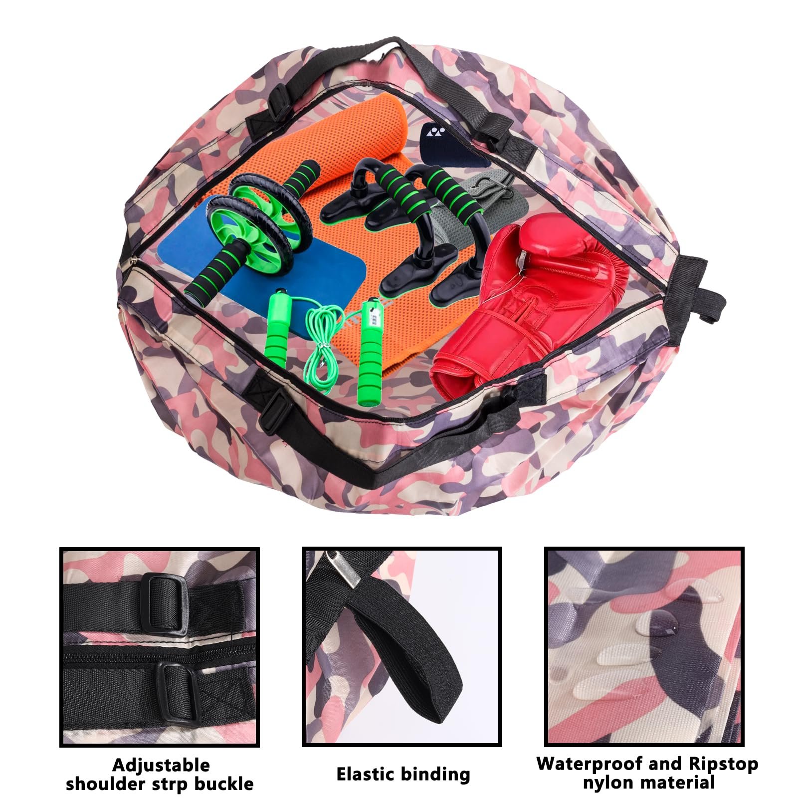 Dichos 2024 Foldable Convenient Travel Bag Thickened Nylon Large Capacity Supermarket Polyester Shopping Bag