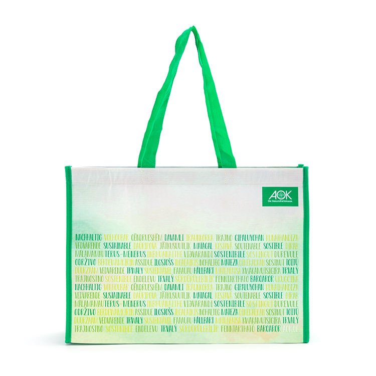 Eco friendly recycle RPET shopping bags with GRS certificate